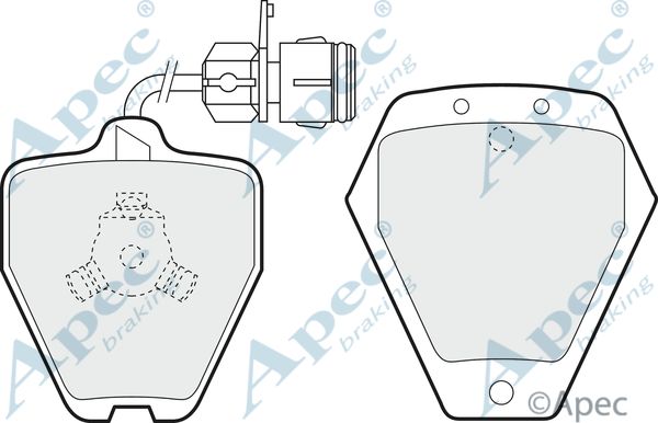 APEC BRAKING Комплект тормозных колодок, дисковый тормоз PAD1078